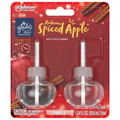 Glade Autumn Spiced Apple Plugins Scented Oil 2 Refills -0.67 Fl. Oz. - Image 1