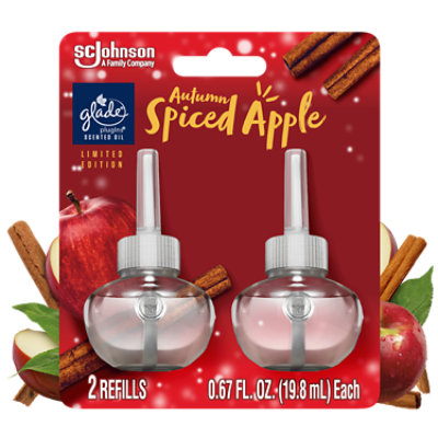 Glade Autumn Spiced Apple Plugins Scented Oil 2 Refills -0.67 Fl. Oz. - Image 2