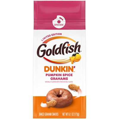 Goldfish Dunkin' Pumpkin Spice Flavored Baked Graham Snacks - 6.1 Oz