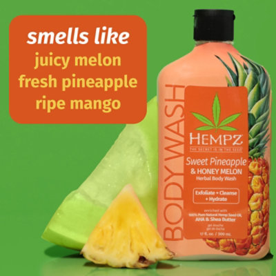 Sweet Pineapple & Honey Melon Herbal Body Wash 17 Oz. - 17 OZ - Image 2