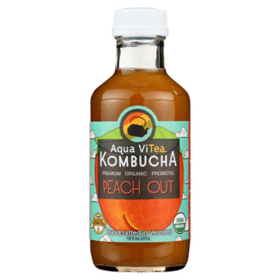 Aqua Vitea Peach Out Organic Kombucha 16fz - 16 FZ - Image 3