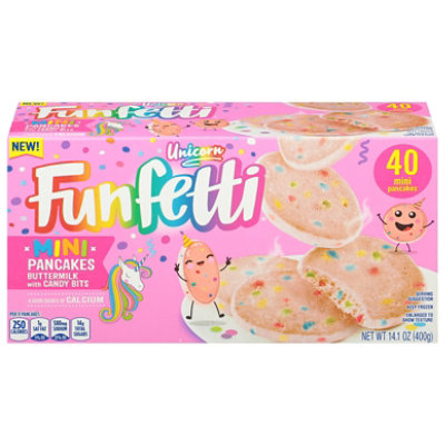 Funfetti Frozen Unicorn Pink Mini Buttermilk Pancakes With Candy Bits 40 Ct, 14.1 Oz - 14.1 OZ - Image 3