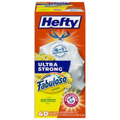 Hefty Ultra Strong Tall Kitchen Trash Bags White Carton 13 Gallon - 40 Count - 40 CT - Image 3