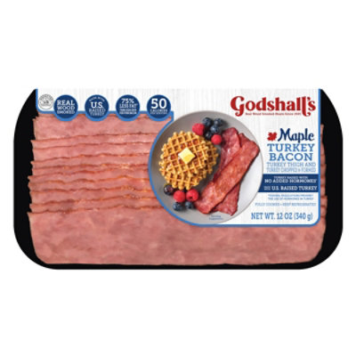 Godshalls Maple Turkey Bacon 12 Oz - 12 OZ - Image 1