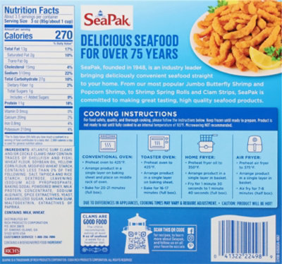 Seapak Clam Strips - 10 OZ - Image 7