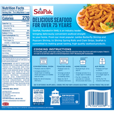 Seapak Clam Strips - 10 OZ - Image 4