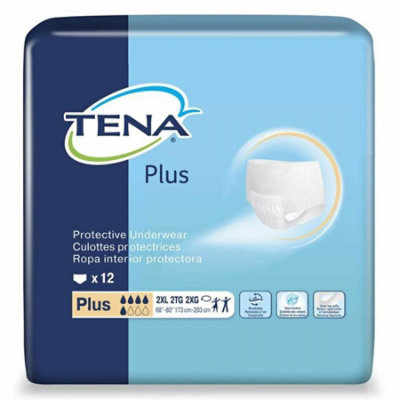 Tena Plus Absorbent Underwear, Extra Extra Large, 12 Count - Image 1