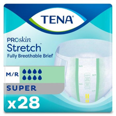 Tena Stretch Super Incontinence Brief, Medium, 1 Count - Image 1