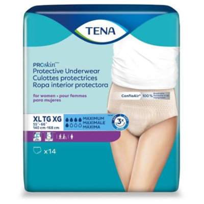 Tena ProSkin Maximum Absorbent Underwear, Extra Large, 14 Count - Image 1
