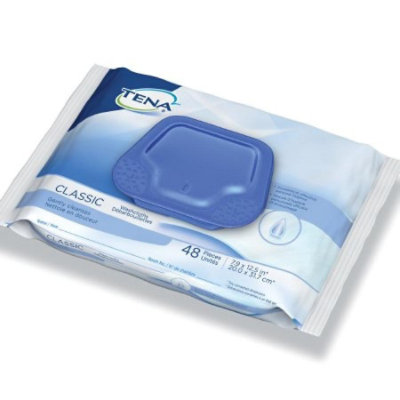 Tena Classic Disposable Washcloth, Alcohol-Free, Scented, Convenient, Regular Use, 576 Count - Image 1
