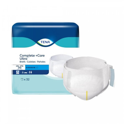 TENA Complete +Care Ultra Incontinence Brief, 2X-Large, 32 Count - Image 1