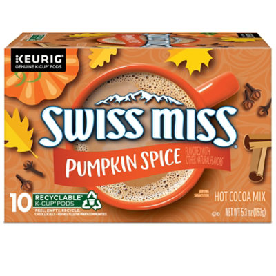 Swiss Miss Pumpkin Spice Hot Cocoa Mix K Cup Pods - 10 Count - Image 1