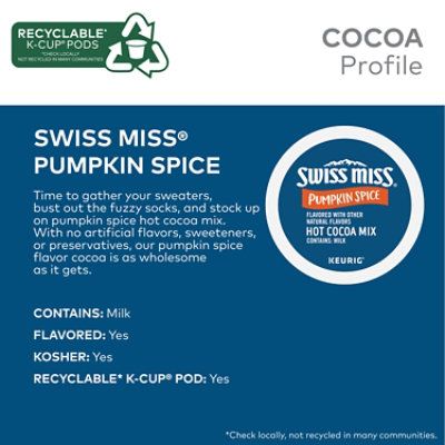 Swiss Miss Pumpkin Spice Hot Cocoa Mix K Cup Pods - 10 Count - Image 2