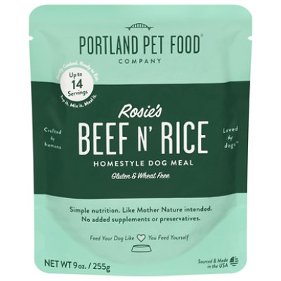 Portland Pet Food Company Beef N Rice Dog Meal - 9 Oz - Image 1