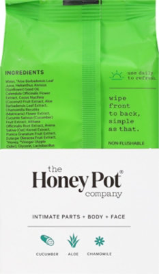 The Honey Pot Wipes Intimate Cucumber Aloe - 30 CT - Image 5