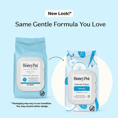 The Honey Pot Sensitive Wipes - 30 CT - Image 2