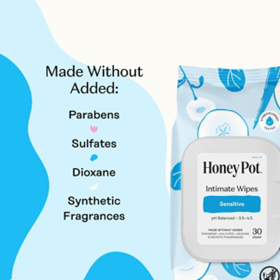 The Honey Pot Sensitive Wipes - 30 CT - Image 3