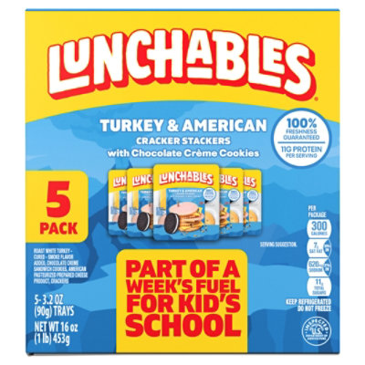 Oscar Mayer Lunchables Turkey And American Cheese Stackers With Chocolate Creme Cookies - 5-3.2 Oz - Image 3