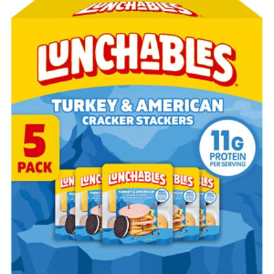 Oscar Mayer Lunchables Turkey And American Cheese Stackers With Chocolate Creme Cookies - 5-3.2 Oz - Image 2