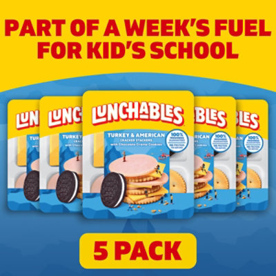 Lunchables Turkey and American Cheese Stackers with Chocolate Creme Sandwich Cookies - 5 - 3.2 Oz - Image 5