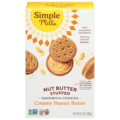 Simple Mills Cookies Sandwich Peanut Butter - 6.7 OZ - Image 3