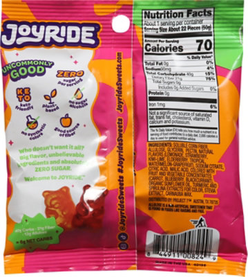 Joyride Bears Gummy Zero Sugar - 1.8 OZ - Image 6