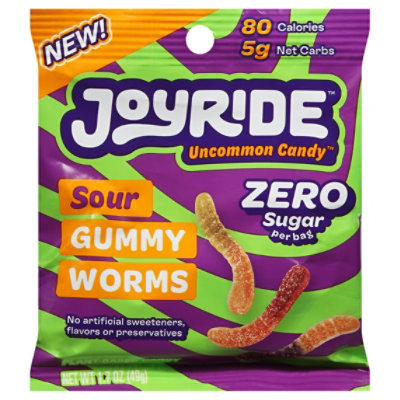 Joyride Gummy Sour Worms Zero Sugar - 1.8 OZ - Image 3