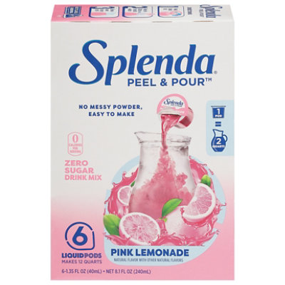 Splenda Pink Lemonade Peel & Pour Drink Mix Pods 6 Ct - 6-1.35 FZ - Image 3