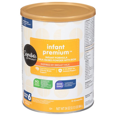 Signature Select Premium Infant Formula Paper Laminated Can - 34 Oz