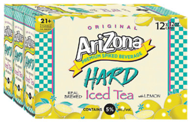 Arizona Lemon Hard Tea In Cans - 12-12 Fl. Oz. - Image 1