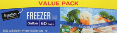 Signature SELECT Freezer Gallon Value Pack Bags Box 60 Count - 60 CT - Image 4