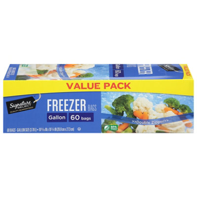 Home Select Freezer Storage Bag, Slide & Seal, Gallon, 8-Ct.