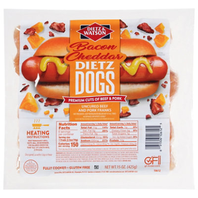 Dietz & Watson Uncured Bacon Cheddar Dietz Franks 16 Oz - 16 OZ - Image 3