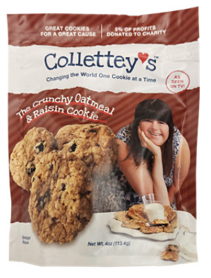 Colletteys Crunchy Oatmeal Raisin Cookies - 4 Oz - Image 1