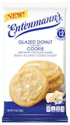 Entenmanns Glazed Donut Cookie Ready To Bake Cookie Dough - 14 OZ - Image 1