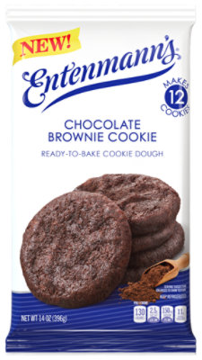 Entenmanns Chocolate Brownie Cookie Ready To Bake Cookie Dough - 14 OZ - Image 1