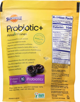 Sunsweet Probiotic Plus Amazin Prunes 6oz - 6 OZ - Image 6