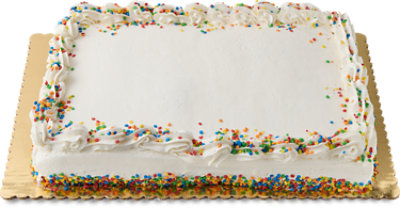 White Celebration Cake Vanilla Whip Top 1/2 Sheet - EA - Image 1