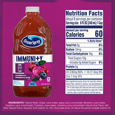 Ocean Spray Immunity Cranberry Blueberry Acai - 60 Oz - Image 4