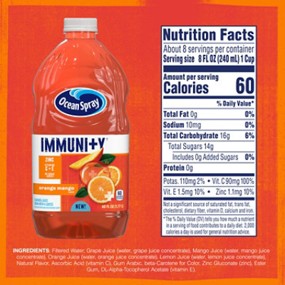 Ocean Spray Immunity Orange Mango 60 Oz - 60 Fl. Oz. - Image 4