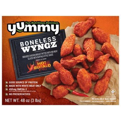 Yummy Hot Buffalo Style Boneless Wyngz 48 Oz - 48 OZ - Image 3