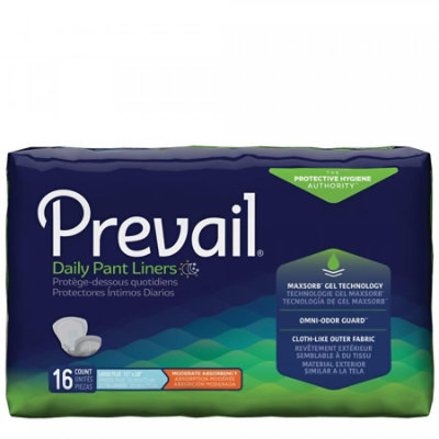 Prevail Daily Pant Liners Moderate Absorbency Incontinence Liner, 28-Inch Length, 16 Count - Image 1