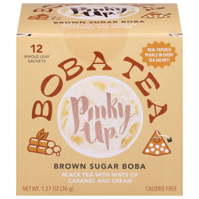 Pinky Up Tea Boba Brown Sugar - 12 Count