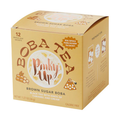 Pinky Up Tea Boba Brown Sugar - 12 Count - Image 1