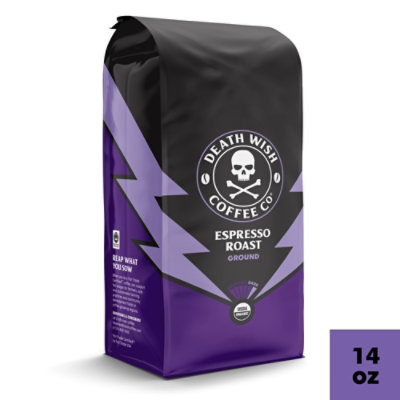 Death Wish Coffee Ground Espresso Roast - 14 OZ - Image 1