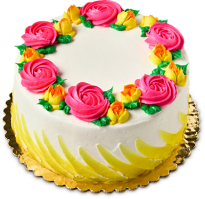 Kosher Vanilla Cake With Vanilla Ice Cream 8 Inch 2 Layer - EA - Image 1