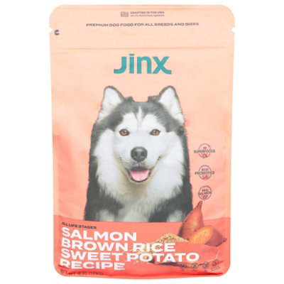 Jinx Salmon Brown Rice Sweet Potato All Life Stages Kibble Dog Food - 4 Lb - Image 1