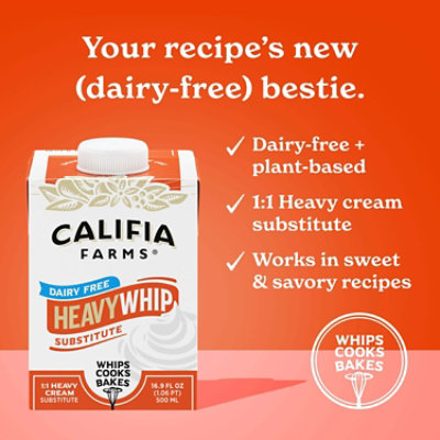 Califia Cream Heavy Whip Dairy Free Heavy Cream Substitute Carton- 16.9 Fl. Oz. - 16.9 FZ - Image 3
