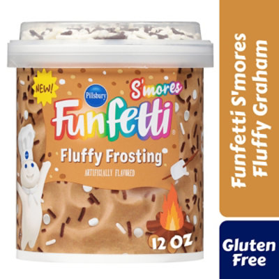 Pillsbury Funfetti Smores Fluffy Graham Flavored Frosting Tub - 12 Oz - Image 2