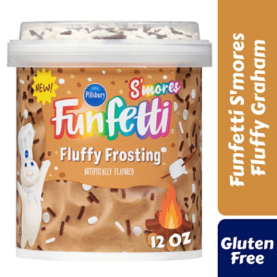 Pillsbury Funfetti Smores Fluffy Graham Flavored Frosting Tub - 12 Oz - Image 2